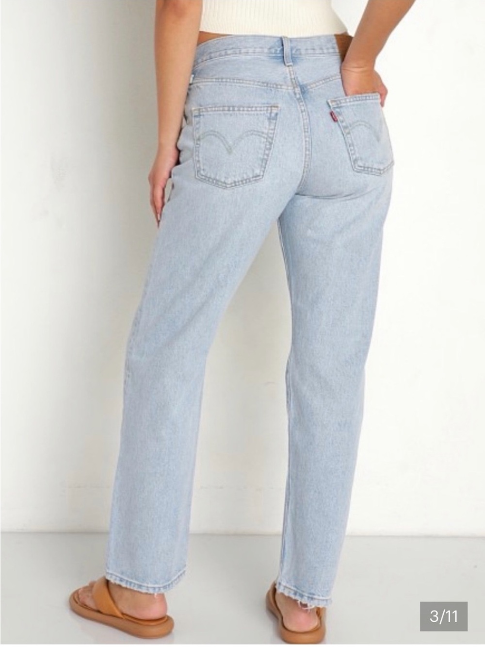 VTG 90's Reformation x Levi's 501 Made in USA Women 28x32 Button Fly light jeans